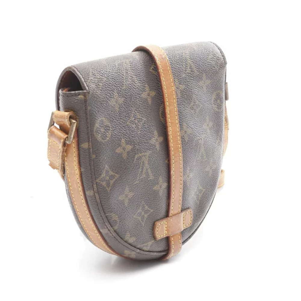Louis Vuitton Monogram Brown Shoulder Leather Canvas Bag Chantilly